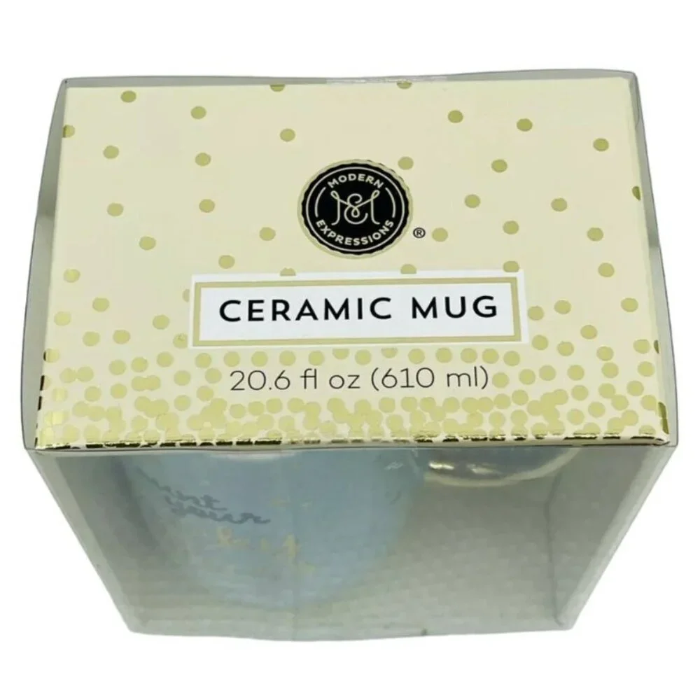 Jumbo Mug Modern Expressions Coffee Tea 20.6 oz Gift Count Your Lucky Stars New